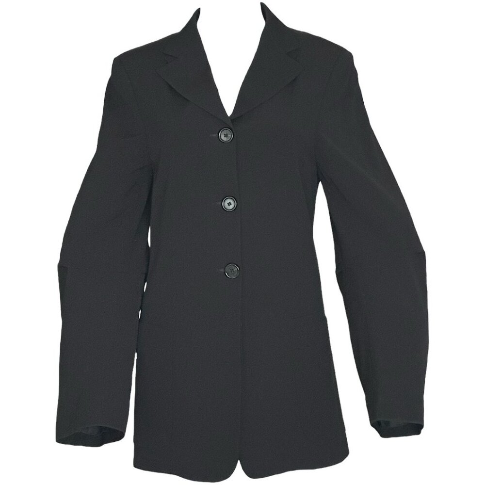 Ann Demeulmeester Black Lightweight Wool 2-in-1 Jacket/Blazer